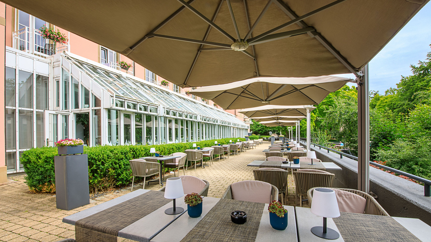 Terrasse Sitzplaetze relexa hotel Bad Steben Terrasse Sitzplaetze relexa hotel Bad Steben